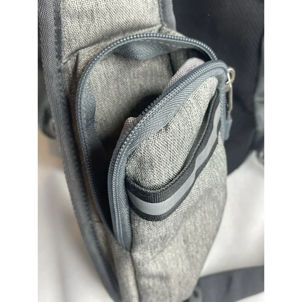 Waterfly Crossbody Sling Backpack Gray Travel Hiking Chest Bag Active Daypack